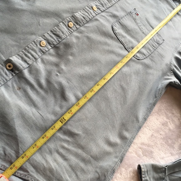 Tommy Hilfiger Indigo Custom Fit Button Down Size Large - Picture 9 of 10